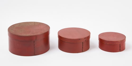 Set of Three Graduated Painted Pantry Boxes