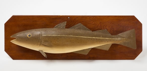 Harry Adams - Carved Cod Fish Plaque