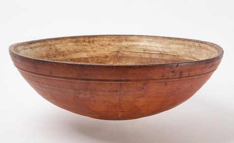 Painted Turned Wood Bowl