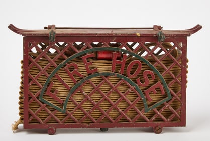 Painted Cast Iron Fire Hose Container