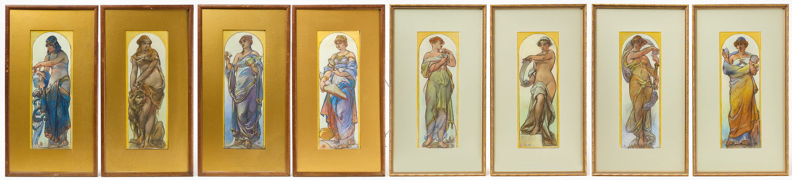 W. Shirlaw  - Congressional Mural Pastels - Eight Muses of the Sciences (1 of 19)