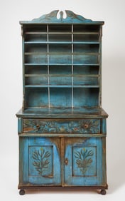 Paint Decorated Step Back Cupboard