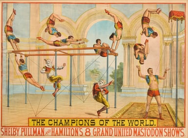 Advertising Poster for Shelby, Pullman and Hamilton Mastodon Shows