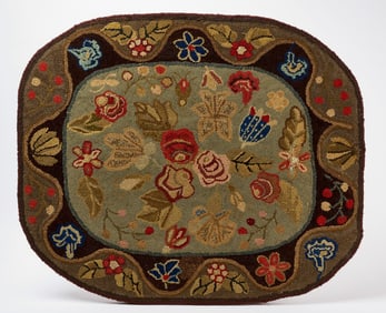 Floral Hooked Rug
