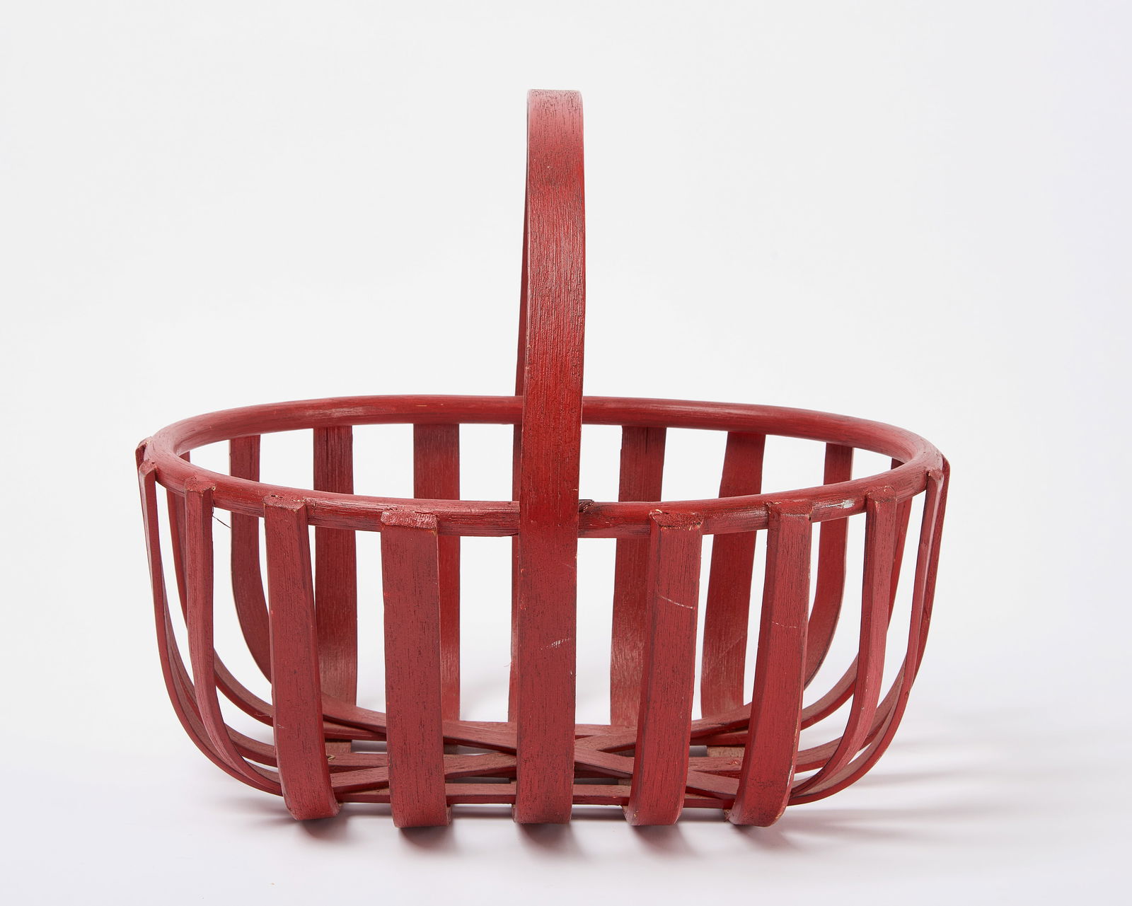 Open Weave Basket in Red Paint (1 of 4)