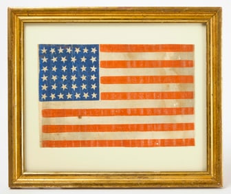 Framed 38 Star Flag