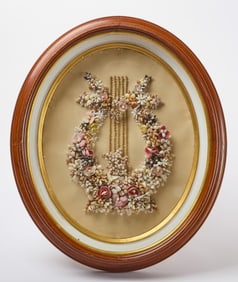 Seashell Music Lyre Memento Shadowbox