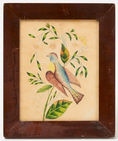 Fraktur Watercolor of a Bird