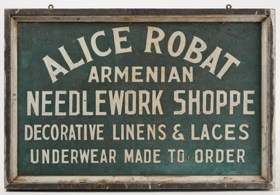 Needlework Shoppe Trade Sign