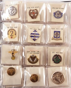 Four Binders of Coins, Tokens, Pins, and Small Metal Adverts