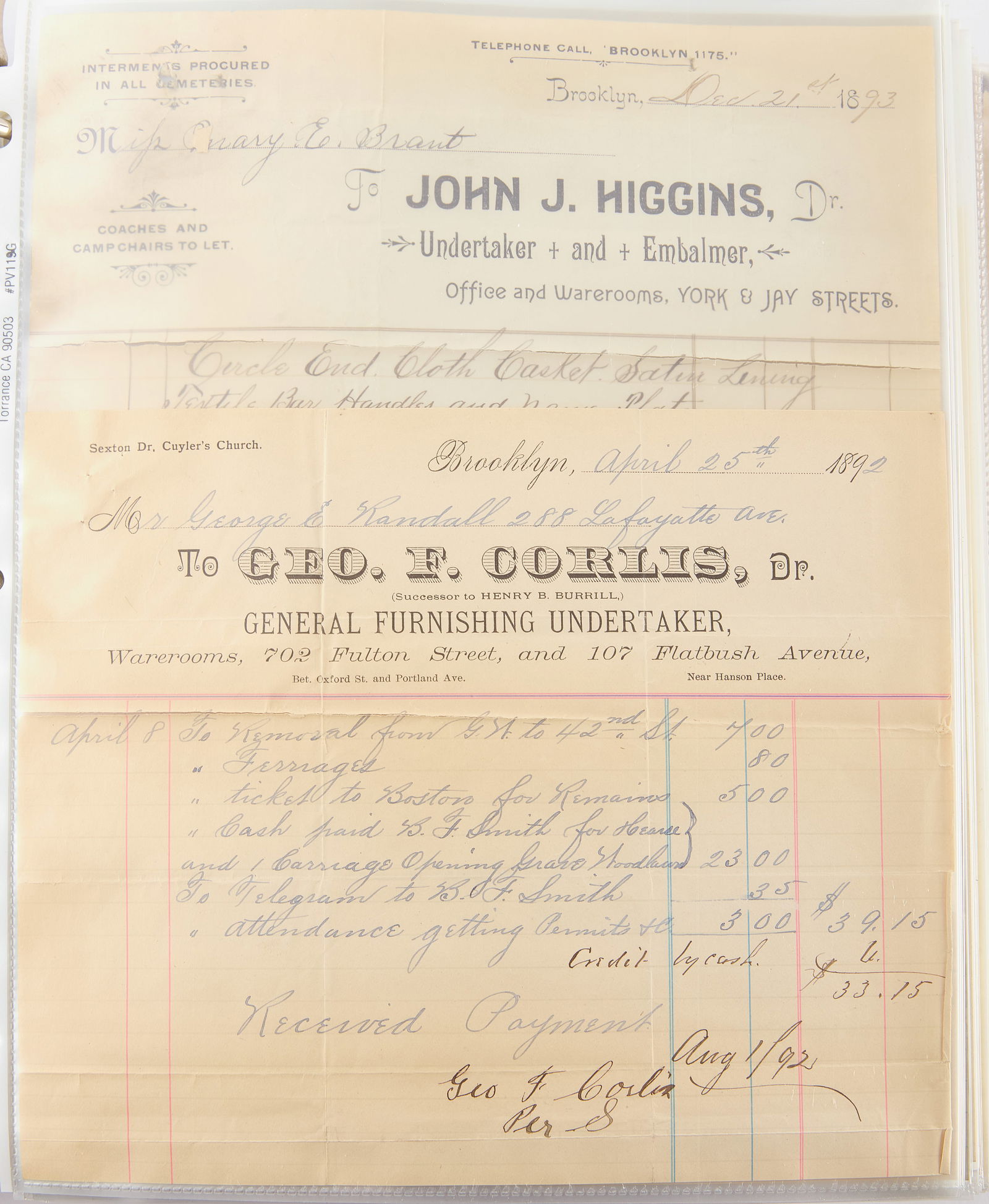 Binder of Oddity Ephemera - Undertakers, Funeral, Birth, Death, Marriage (1 of 7)