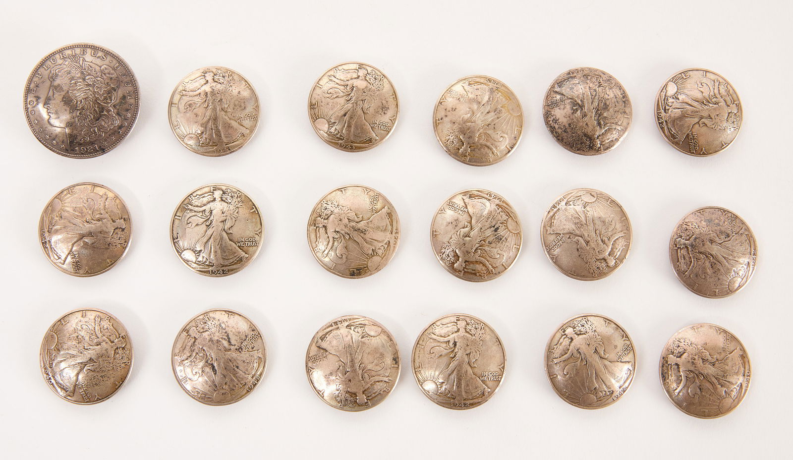 Walking Liberty Concho Belt Medallions (1 of 2)