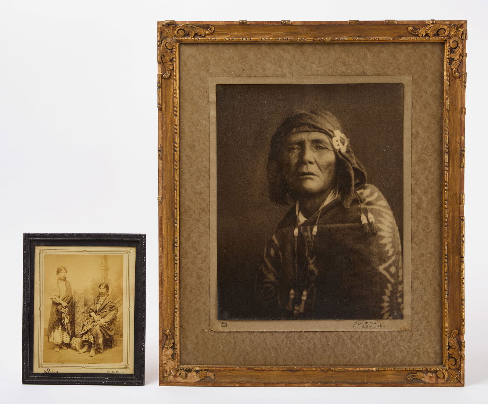 Two Photos of Native Americans Apache Chief and Two Women (1 of 6)
