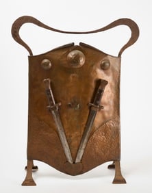 Arts and Crafts Fire Screen with Bayonets