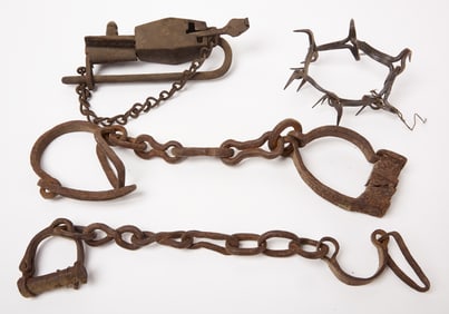 Group of Early Slave Shackles