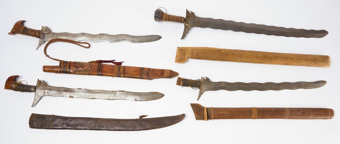 Four   Philippine Kris Swords