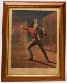 Currier & Ives - The American Fireman Rushing to the Conflict
