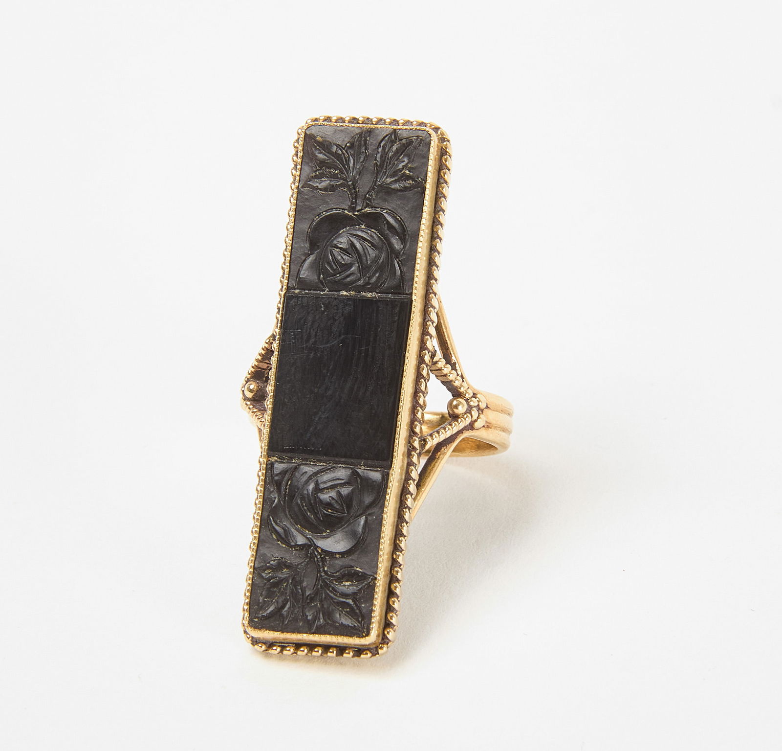 14 kt Gold Ring with Black Stone (1 of 3)