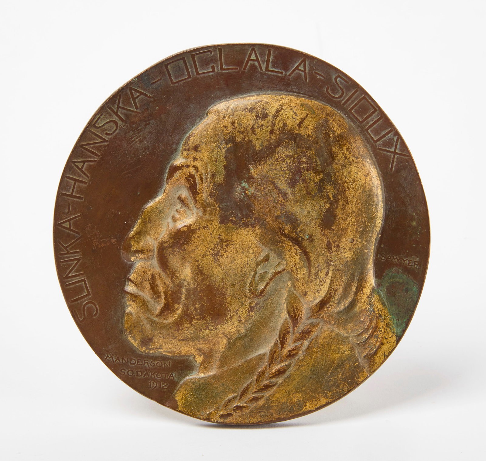 Edward Warren Sawyer Galvano of Sunka-Hanska-Oglala Sioux Medal (1 of 3)