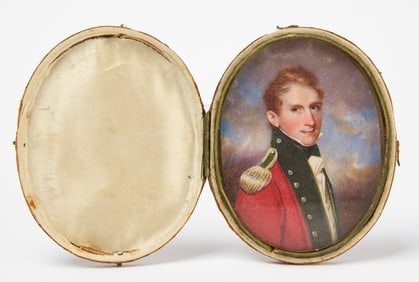George Chinnery (1774-1852)- Portrait Miniature of an East India Company Officer