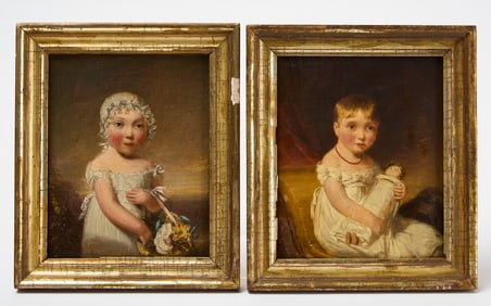 Thomas Sully (1783-1872)- A Pair of Portraits of Young Girls