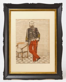 A Very Rare Portrait of a French Colonial Military Officer