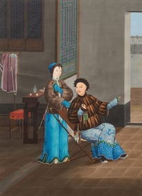 Interior Scene of Mandarin Domestic Life