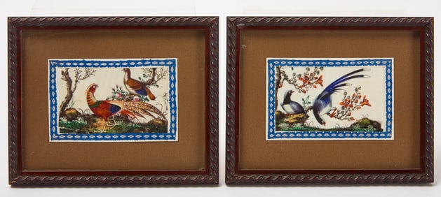 Youqua (fl. 1840-1870)- Pair of China Trade Paintings of Birds