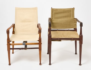 Two Roorkhee Campaign Armchairs