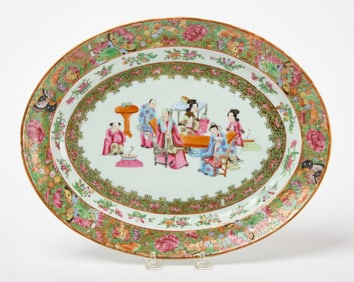 Rose Canton Oval Serving Platter
