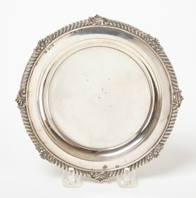 China Trade Silver Circular Teapot Stand