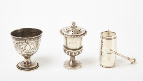 Three China Trade Silver Items