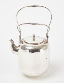 Fine Korean Silver Post-Modern Tea Pot