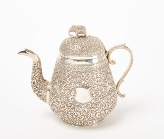 Colonial Indian Silver Teapot
