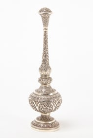 Colonial Indian Silver Rosewater Sprinkler