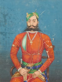 Indian Company School- Portrait of a Prince Seated in an Anglo Indian Armchair