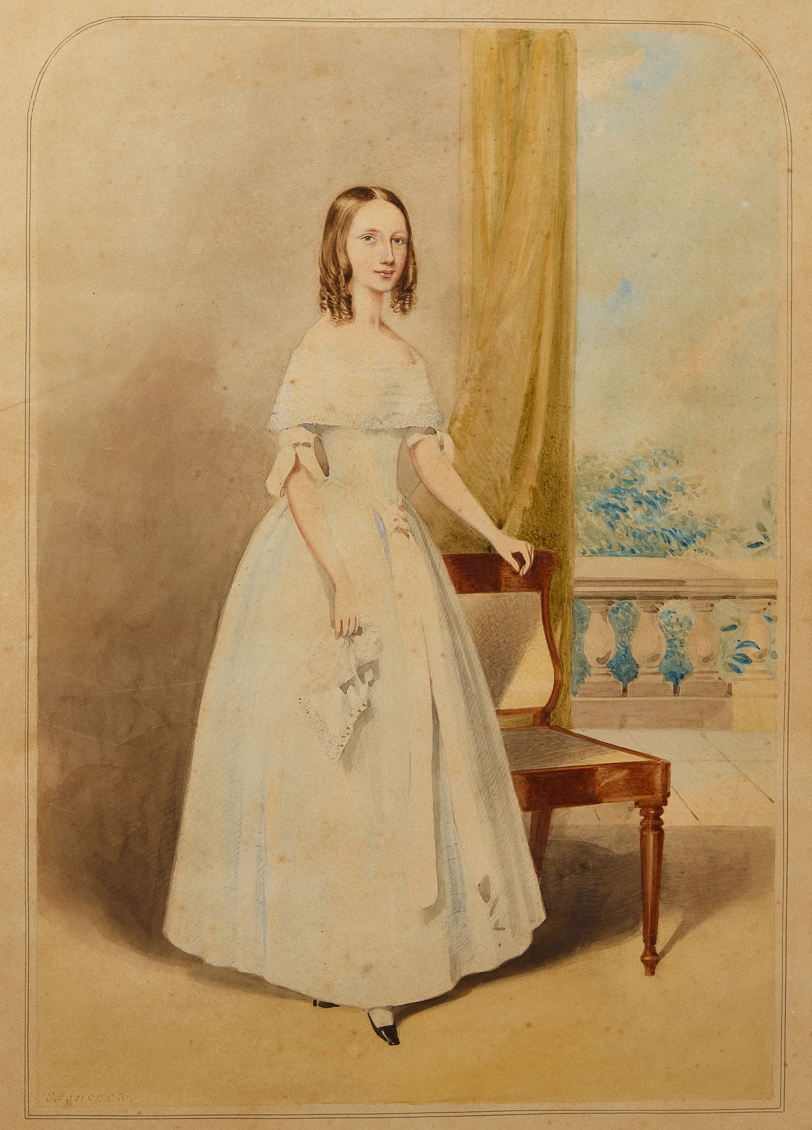 Simon Fonceca- Colonial Indian, Portrait of a Lady (1 of 3)