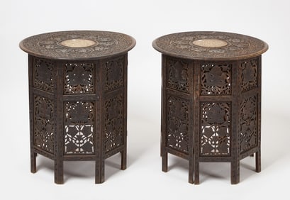 Pair of Moorish-Style Occasional Tables