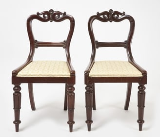 Pair of Neoclassical Mahogany Side Chairs