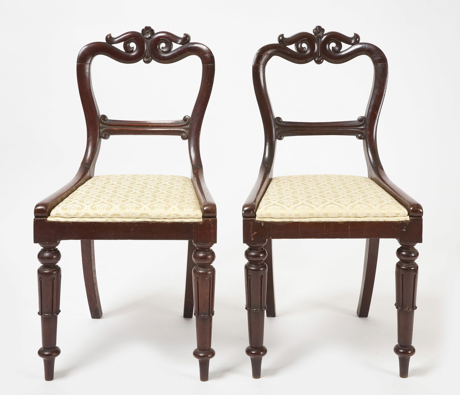 Pair of Neoclassical Mahogany Side Chairs (1 of 6)