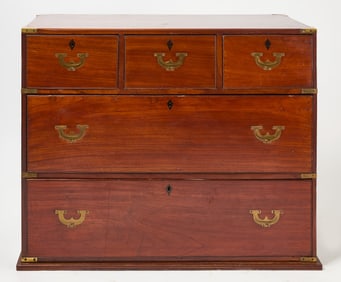 Very Fine Mahogany Campaign Chest