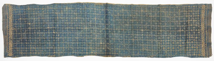 Indigo and White Batik Cloth