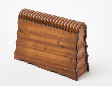 Dutch-Colonial Calamander Wood Book-Shape Bible Box
