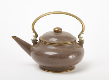 A Chinese Polished Yixing Stoneware Teapot