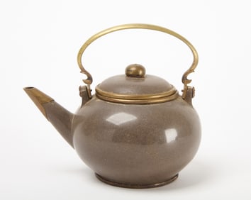 A Chinese Polished Yixing Stoneware Teapot