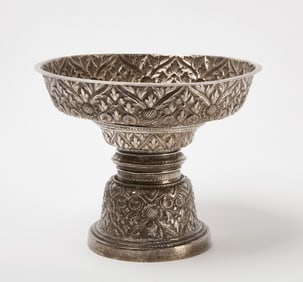 Siam (Thai) Silver Pedestal Tray