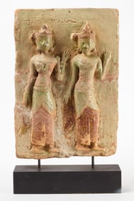 Glazed Earthenware Plaque depicting Mara’s Enticing Females