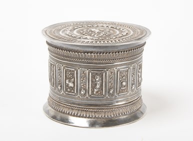 Burmese Silver Betel Box