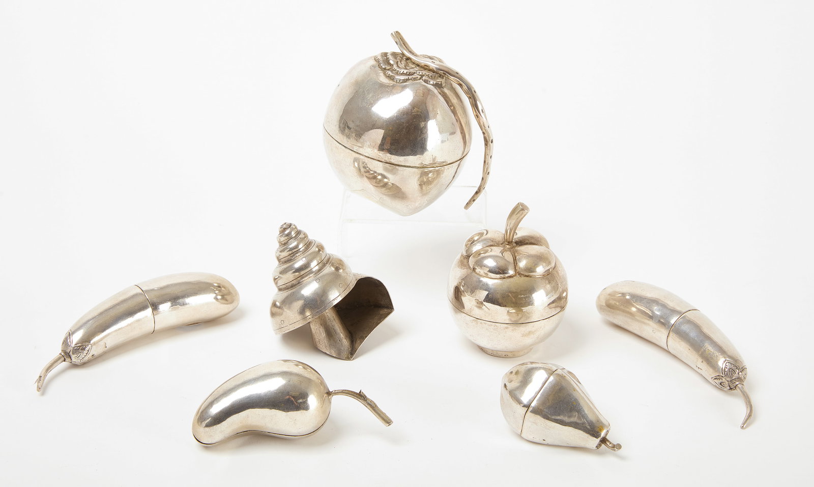 Collection of Seven Southeast Asian Silver Boxes (1 of 5)