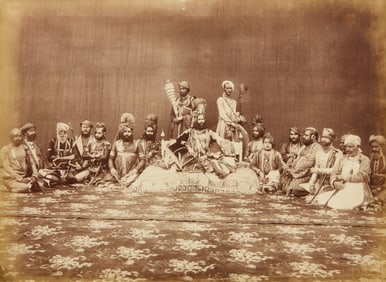 Photograph of an Indian Prince and His Circle